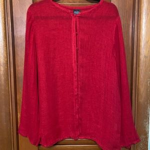 Eileen Fisher sheer linen top